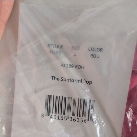 Andie The Santorini Pink Bikini Swim Top Women's Size Small NWT - Picture 3 of 3